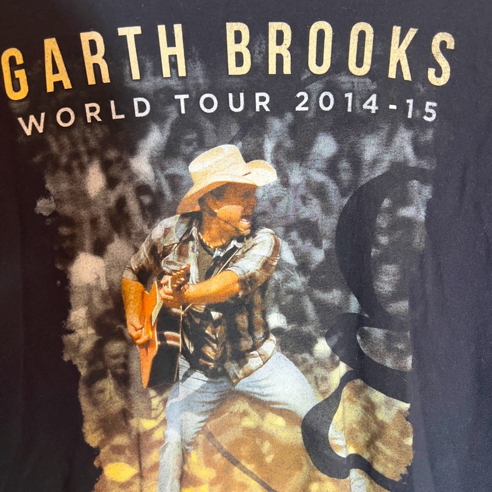 GARTH BROOKS World Tour 2014-2015 Black T Shirt Country Western Music  XL